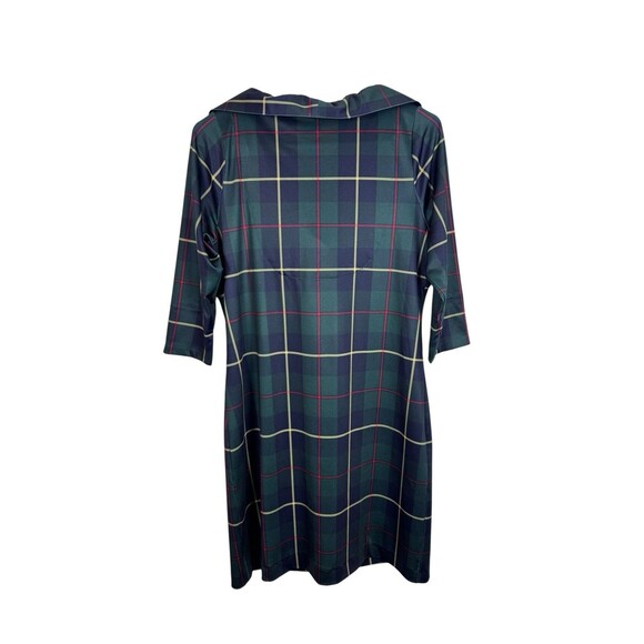 Gretchen Scott Plaidly Cooper Plaid Ruffle Neck Dress  - Women’s Small  $219 - Picture 3 of 9